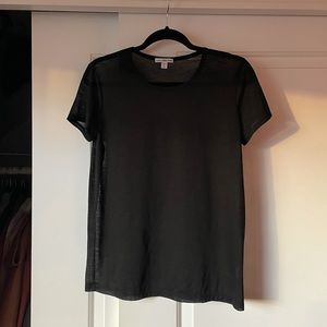 James Perse Sheer black shirt